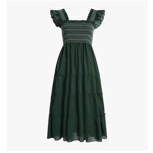 The Ellie Nap Dress - Green Shadow Stripe